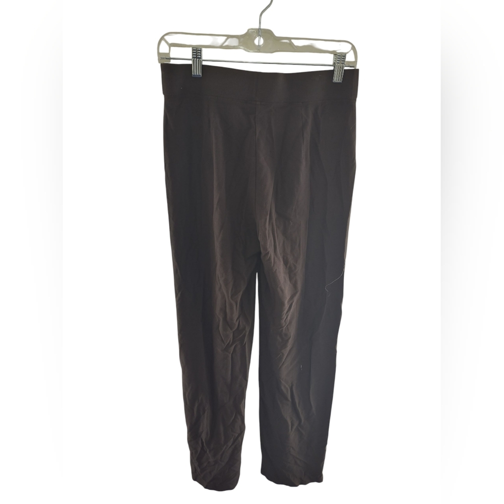 Eileen Fisher Brown Pull On Pants XS Classic Minimalist Office‎ Lightweight